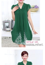 夏日优雅新风尚 2014年简约宽松假两件套连衣裙的多彩魅力